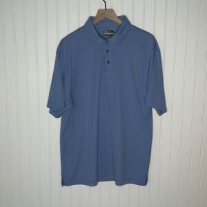 Ben Hogan Performance Polo Shirt Mens XL TG Blue Micro Dot Golf Casual